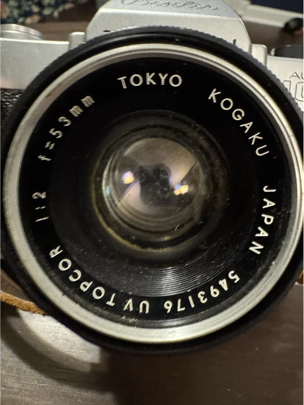 Vintage Beseler Topcon Auto100 35mm Film Camera W/ 53mm Lens Untested, As Is